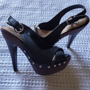 Steve Madden Slingback Platform Peep Toe High Heel